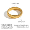 Minimalist Geometric Stainless Steel Goldplated Wideband Bracelet Modern Jewelry