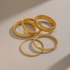 Minimalist Geometric Stainless Steel Goldplated Wideband Bracelet Modern Jewelry