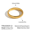 Minimalist Geometric Stainless Steel Goldplated Wideband Bracelet Modern Jewelry