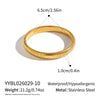 Minimalist Geometric Stainless Steel Goldplated Wideband Bracelet Modern Jewelry