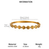 Minimalist Geometric Stainless Steel Open Bangle Bracelet With Shell And Floral Texture Glossy 18K Gold Plated Finish For Women