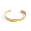 Minimalist Geometric Stainless Steel Open Bracelet Vacuumplated 18K Gold For Women