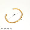 Minimalist Geometric Stainless Steel Open Twist 18K Goldplated Bracelet For Women