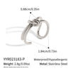Minimalist Geometric Stainless Steel Real Gold Plated Unisex Adjustable Open Ring