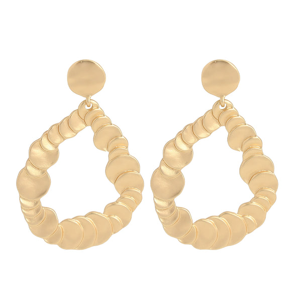 Minimalist Geometric Statement Long Drop Metal Earrings With Fashion Ear Pin Design For Wholesale