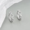 Minimalist Geometric 925 Sterling Silver Electroplated Earrings With Diamond Style Design Ear Buckle