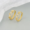 Minimalist Geometric 925 Sterling Silver Electroplated Earrings With Diamond Style Design Ear Buckle