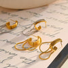 Minimalist Geometric Tassel Earrings For Women Gold Plated Stainless Steel Elegant Fashion Ear Accessories