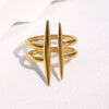 Minimalist Geometric Titanium Steel Open Ring For Women Electroplated Stainless Steel Fashion Ring With Cool Personality Style