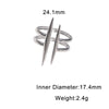 Minimalist Geometric Titanium Steel Open Ring For Women Electroplated Stainless Steel Fashion Ring With Cool Personality Style