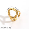 Minimalist Geometric Titanium Steel Women's Earrings With Electroplating