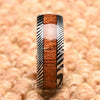 Minimalist Geometric Tungsten Steel Ring With Black And Rose Electroplated Finish For Unisex Wear