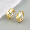 Minimalist Geometric Twisted Hoop Earrings In 925 Sterling Silver With Smooth Electroplated Finish