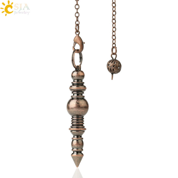 Minimalist Geometric Zinc Alloy Tapered Pendant Necklace With Threaded Pendulum Design Wholesale Jewelry