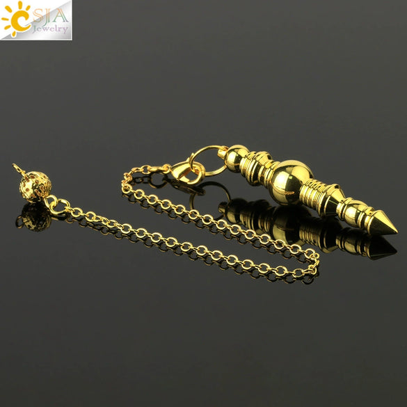 Minimalist Geometric Zinc Alloy Tapered Pendant Necklace With Threaded Pendulum Design Wholesale Jewelry