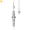Minimalist Geometric Zinc Alloy Tapered Pendant Necklace With Threaded Pendulum Design Wholesale Jewelry