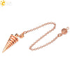 Minimalist Geometric Zinc Alloy Toothed Cone Pendulum Pendant Necklace For Wholesale Jewelry Supply