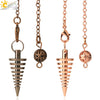 Minimalist Geometric Zinc Alloy Toothed Cone Pendulum Pendant Necklace For Wholesale Jewelry Supply