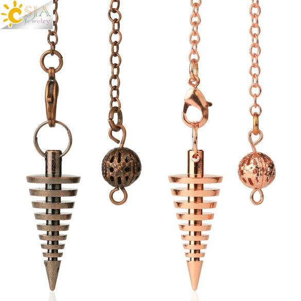Minimalist Geometric Zinc Alloy Toothed Cone Pendulum Pendant Necklace For Wholesale Jewelry Supply