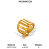 Minimalist Gold Plated Stainless Steel Ring With Irregular Geometric Lines And Open Band Design For Unisex Wear