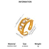 Minimalist Gold Plated Stainless Steel Ring With Irregular Geometric Lines And Open Band Design For Unisex Wear