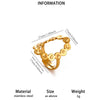Minimalist Gold Plated Stainless Steel Ring With Irregular Geometric Lines And Open Band Design For Unisex Wear