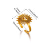 Minimalist Goldplated Titanium Steel Open Ring With Heartshaped Geometric Design Faderesistant Unisex Fashion Jewelry