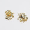 Minimalist Handmade Jewelry Hollow Geometric Flower Pendant Earrings Electroplated