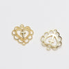 Minimalist Handmade Jewelry Hollow Geometric Flower Pendant Earrings Electroplated