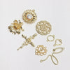 Minimalist Handmade Jewelry Hollow Geometric Flower Pendant Earrings Electroplated