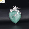 Minimalist Hollow Bow Natural Stone And Alloy Accessories Electroplated Valentine's Day Pendant Necklace