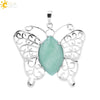 Minimalist Hollow Butterfly Pendant Necklace Charm With Natural Crystal Stone And Electroplated Alloy Copper Buckle Animal Jewelry