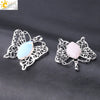 Minimalist Hollow Butterfly Pendant Necklace Charm With Natural Crystal Stone And Electroplated Alloy Copper Buckle Animal Jewelry
