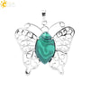 Minimalist Hollow Butterfly Pendant Necklace Charm With Natural Crystal Stone And Electroplated Alloy Copper Buckle Animal Jewelry