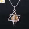 Minimalist Hollow Metal Cage Merkaba Pendant Necklace With Natural Stone Bead Chain Electroplated Crystal Fluorite And Agate Jewelry