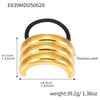 Minimalist Ins Style Stainless Steel Half Round Hair Accessory Hair Rope Hair Tie Ponytail Elastic Band