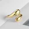 Minimalist Irregular Geometry Open Ring For Women Copper With 18K Gold Electroplated Finish