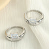 Minimalist Irregular Round 316L Stainless Steel Ring Inlaid With Zircon Electroplated Geometric Women's Jewelry
