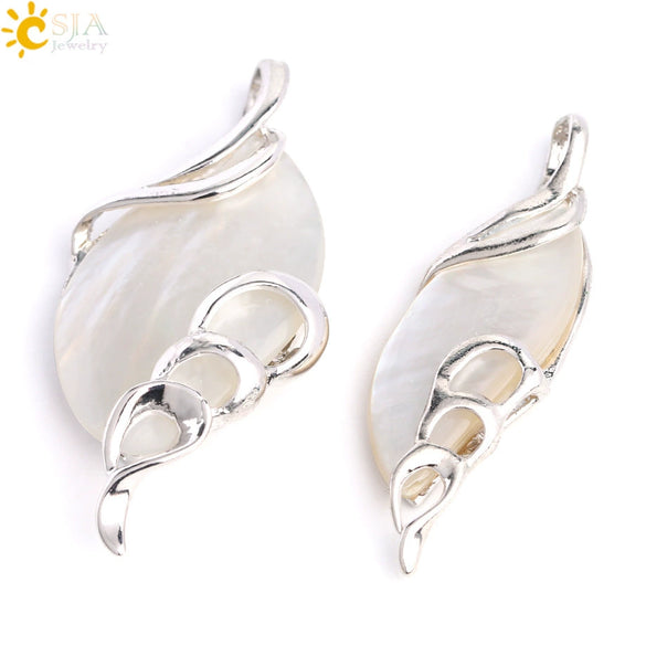Minimalist Leaf Shape Hollow Shell Pendant Necklace With White Shell Pearl Style Ball Chain For Women