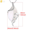 Minimalist Leaf Shape Hollow Shell Pendant Necklace With White Shell Pearl Style Ball Chain For Women