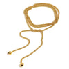 Minimalist Light Luxury Jewelry Stainless Steel 18K Gold Plated Geometric Square Pearl Chain