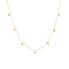 Minimalist Light Luxury Niche Stainless Steel Necklace With Water Drops Tassel Geometric Pattern Electroplated For Women