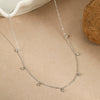Minimalist Light Luxury Niche Stainless Steel Necklace With Water Drops Tassel Geometric Pattern Electroplated For Women