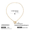Minimalist Light Luxury Niche Women's Titanium Steel And Stainless Steel Necklace With Geometric Pattern And Electroplating Design And Sailor Clasp