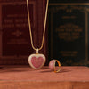 Minimalist Love Pendant Titanium Steel And Copper Necklace With 18K Gold Plated Electroplating