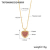 Minimalist Love Pendant Titanium Steel And Copper Necklace With 18K Gold Plated Electroplating