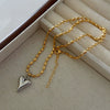 Minimalist Love Rice Bead Necklace For Women Titanium Steel Stainless Steel Heart Shape Electroplating Ball Chain