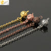 Minimalist Metal Conical Pendant Necklace With Detachable Pendant And Bronze Plated Electroplated Finish Wholesale Jewelry