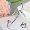 Minimalist Metal Open Knot Bracelet Simple Line Design Electroplated Fashion Bangle