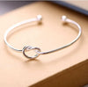 Minimalist Metal Open Knot Bracelet Simple Line Design Electroplated Fashion Bangle